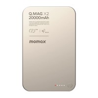 Повербанк портативний акумулятор Power bank Momax Q.Mag X2 MagSafe магнітний 20000 mAh Titanium