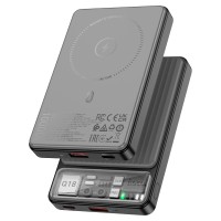 Повербанк портативний акумулятор Power bank Hoco Q18 Tourer MagSafe магнітний 22.5W 10000 mAh Black