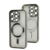 Чохол для iPhone 15 Pro Fibra Chrome MagSafe silver