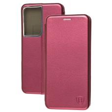 Чохол книжка Premium для Samsung Galaxy S21 Ultra (G998) бордовий