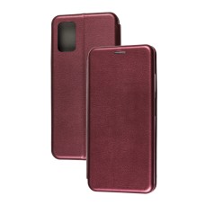 Чохол книжка Premium для Samsung Galaxy A02s / A03s бордовий