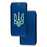 Чохол-книжка Samsung Galaxy A02S (A025) з малюнком синій Герб із візерунком