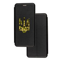 Чохол-книжка Samsung Galaxy A04s (A047) з малюнком чорний Тризуб у мультикамі
