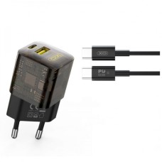 Мережевий зарядний пристрій XO CE05 Fast Charger with Type-C cable 30W Brown