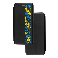Чохол-книжка Samsung Galaxy A41 (A415) з малюнком жовто-блакитний візерунок
