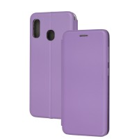 Чохол книжка Premium для Samsung Galaxy A20/A30 світло-бузковий