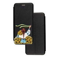 Чохол-книжка Samsung Galaxy A7 2018 (A750) з малюнком Українка із соняшниками