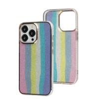 Чохол для iPhone 13 Pro Rainbow pink