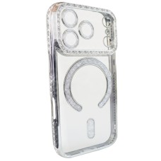 Чохол для iPhone 17 Pro Max xVibe Diamond Shining Case with MagSafe Silver