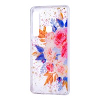 Чохол для Samsung Galaxy A9 2018 (A920) Flowers Confetti "кущова троянда"