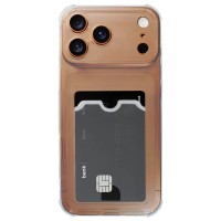 Чохол Armored Card Holder Case для iPhone 17 Pro Max Прозорий