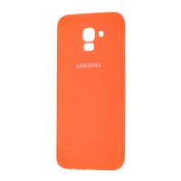 Чохол для Samsung Galaxy A8+ 2018 (A730) Silicone cover помаранчевий