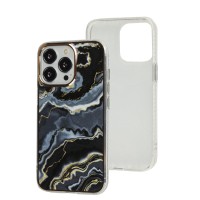 Чохол для iPhone 13 Pro Мармур чорний