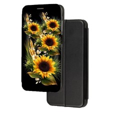 Чохол-книжка патріотична Samsung Galaxy A22/M22/M32  квітки соняшнику