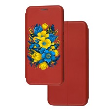 Чохол-книжка Samsung Galaxy A01 (A015) з малюнком жовто-сині квіти