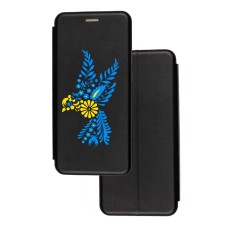 Чохол-книжка Samsung Galaxy A04s (A047) з малюнком чорний жовто-блакитна пташка