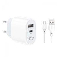 Зарядний пристрій XO L97 Home charger Micro cable 12W White