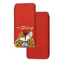Чохол-книжка Samsung Galaxy A01 (A015) з малюнком Українка із соняшниками