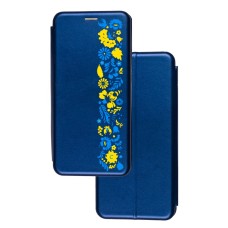 Чохол-книжка Samsung Galaxy A10s (A107) з малюнком жовто-блакитний візерунок