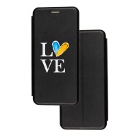 Чохол-книжка Samsung Galaxy A02S (A025) з малюнком чорний з любов до батьківщини