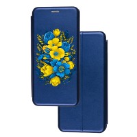 Чохол-книжка Samsung Galaxy A01 (A015) з малюнком жовто-сині квіти