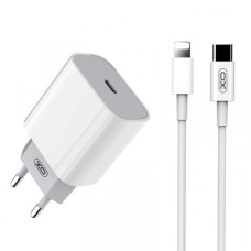 Мережевий зарядний пристрій XO L77 Fast charger with Lightning cable 20W White