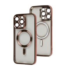 Чохол для iPhone 15 Pro Max Fibra Chrome MagSafe rose gold