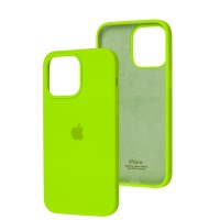 Чохол для iPhone 14 Pro Max Square Full silicone lime green