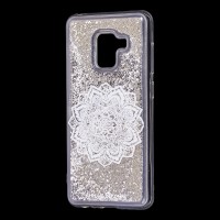 Чохол для Samsung Galaxy A8 2018 (A530) вода срібляста "біла мандала"