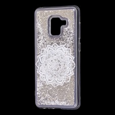 Чохол для Samsung Galaxy A8 2018 (A530) вода срібляста "біла мандала"
