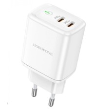 Мережевий зарядний пристрій Borofone BN9 Reacher dual port charger 35W White