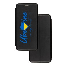 Чохол-книжка Samsung Galaxy A04s (A047) з малюнком чорний з Україною в серці