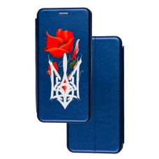 Чохол-книжка Samsung Galaxy A04s (A047) з малюнком синій Тризуб з квіткою маку
