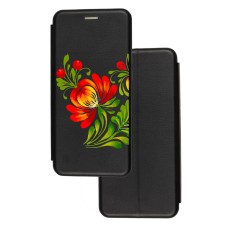 Чохол-книжка Samsung Galaxy А70 (А705) з малюнком червона квітка
