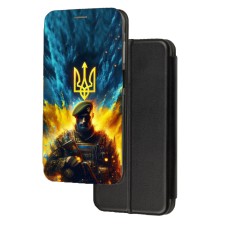 Чохол-книжка патріотична Samsung Galaxy A22/M22/M32  Українські віїн на тлі Герба