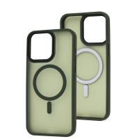 Чохол для iPhone 15 Pro Max WAVE Matte Insane MagSafe green