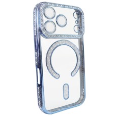 Чохол для iPhone 17 Pro Max xVibe Diamond Shining Case with MagSafe Blue