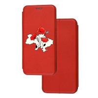 Чохол-книжка Samsung Galaxy A01 (A015) з малюнком Україна з квіткою маку