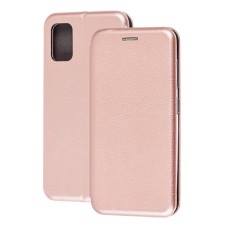 Чохол книжка Premium для Samsung Galaxy A41 (A415) рожево-золотистий