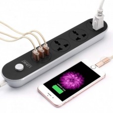 Мережевий фільтр (подовжувач) LDNIO SC3301, 3 Розетки + 3 USB