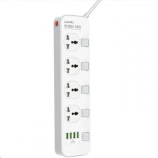 Подовжувач мережі фільтр Ldnio SE4408 - 4 USB 4 Ports  3.4A - White