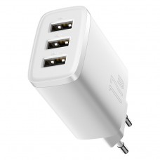 Зарядний пристрій Baseus Compact Charger 3U 17W EU White (CCXJ020102)