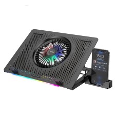 Підставка для ноутбука та MacBook Hoco DH11 c RGB освітленням Black