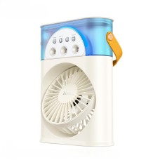 Портативний міні вентилятор зволожувач Hoco DF11 Whale 2 in 1 multi-function humidifier Milky white