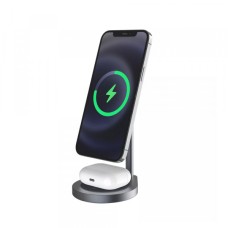 Бездротове ЗУ WiWU X25 Power Air 2 in 1 Wireless Charger Grey