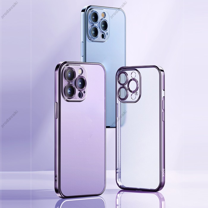 Чохол iPhone 14 Plus Rock Electroplated Mate Full Camera Series black